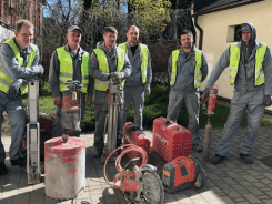 Driller meistaru komandas vēsturisks fotouzņēmums